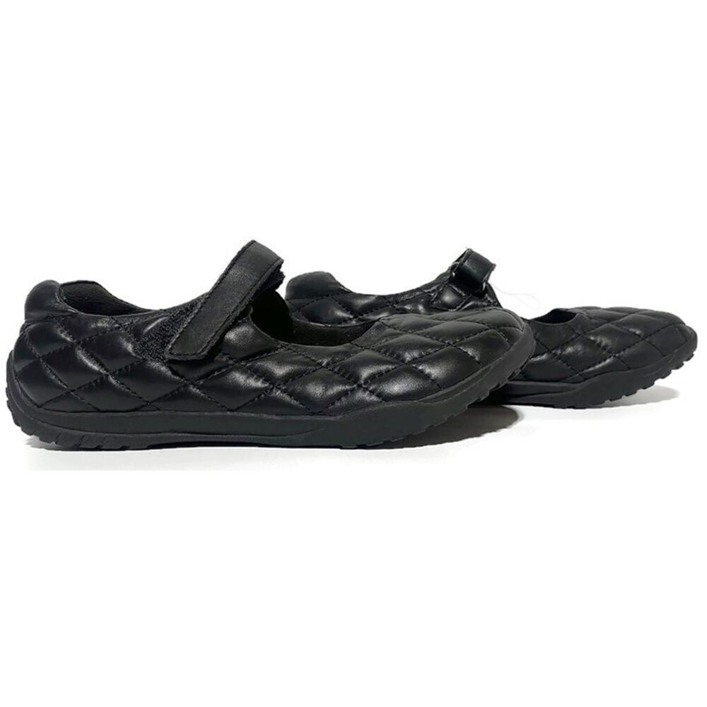 Lands' End Women's Mary Jane Shoes Size 6 Black Leather Quilted Strap Buckle - Picture 4 of 8